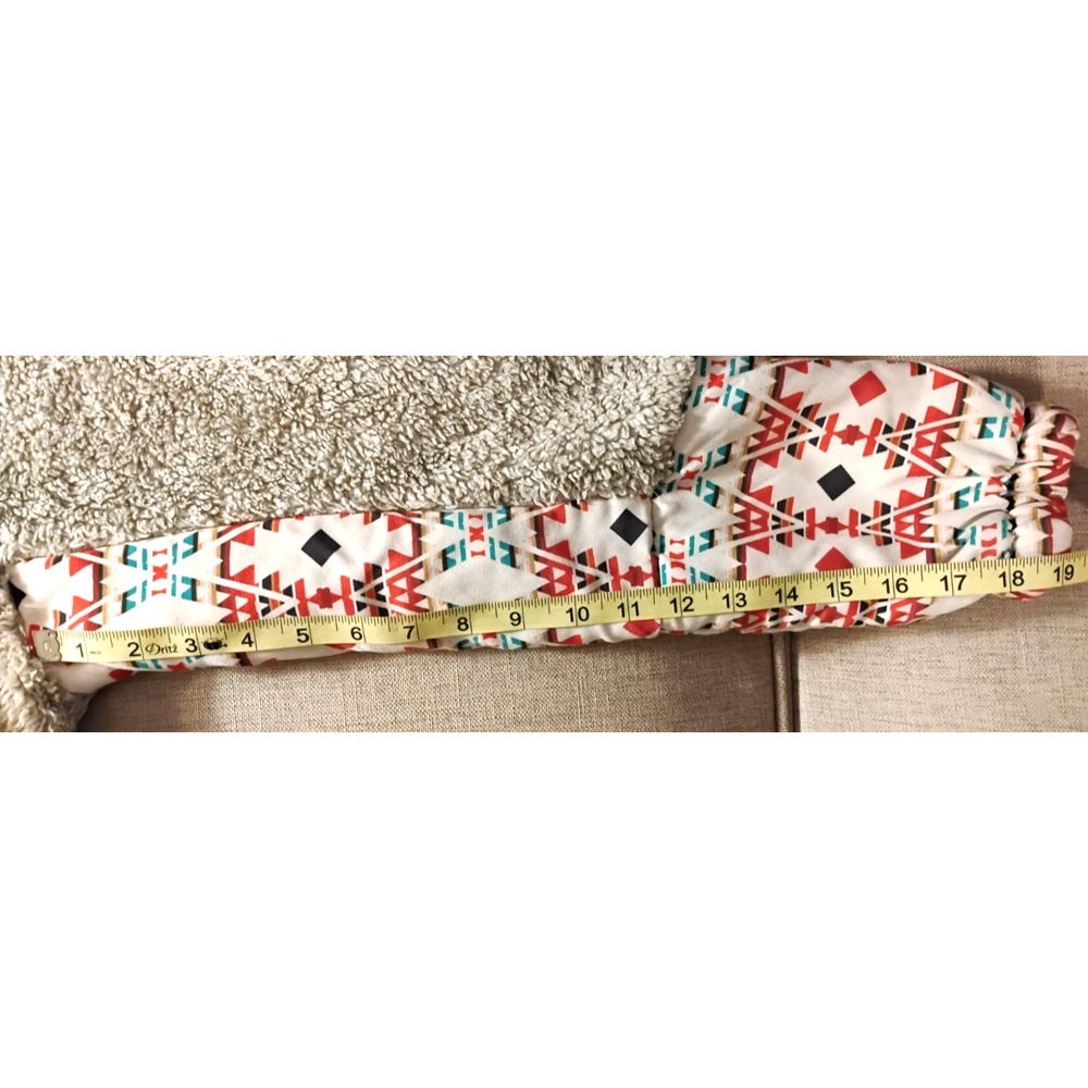 Hooey Teddy Sherpa Fleece Pullover Snap Neck Aztec Western Jacket Relaxed L - Picture 14 of 16